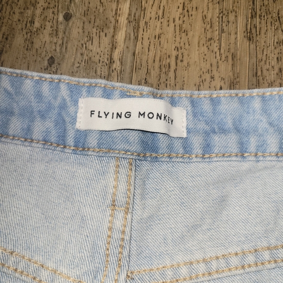 flying monkey jeans Womens Size 25 NWT Distressed High Rise   Black Label - Picture 7 of 14